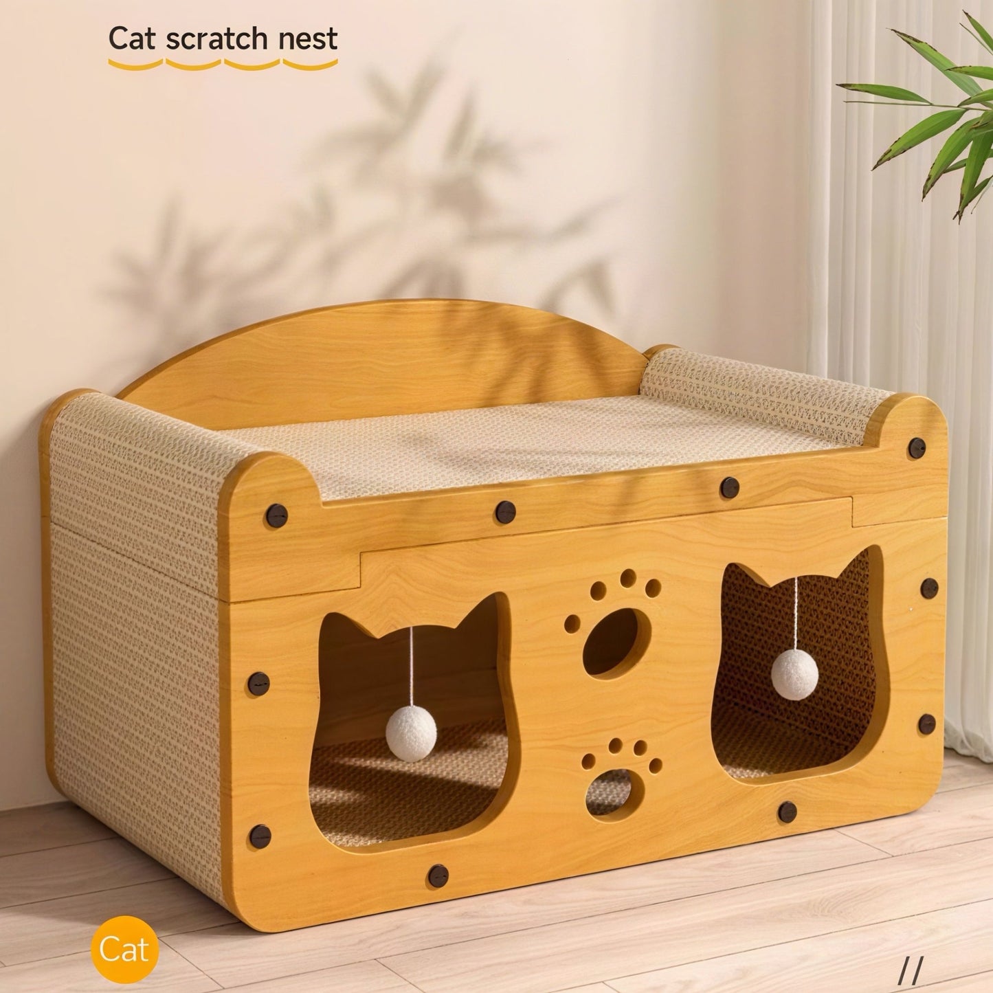 ScratchNest Dual Entry Cat Scratcher - OKIEEPET
