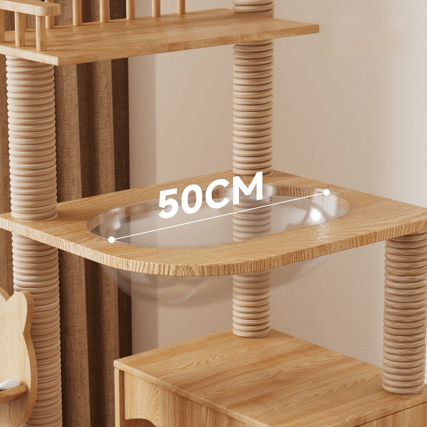 SkyNest Horizon Solid Wood Cat Tree - OKIEEPET