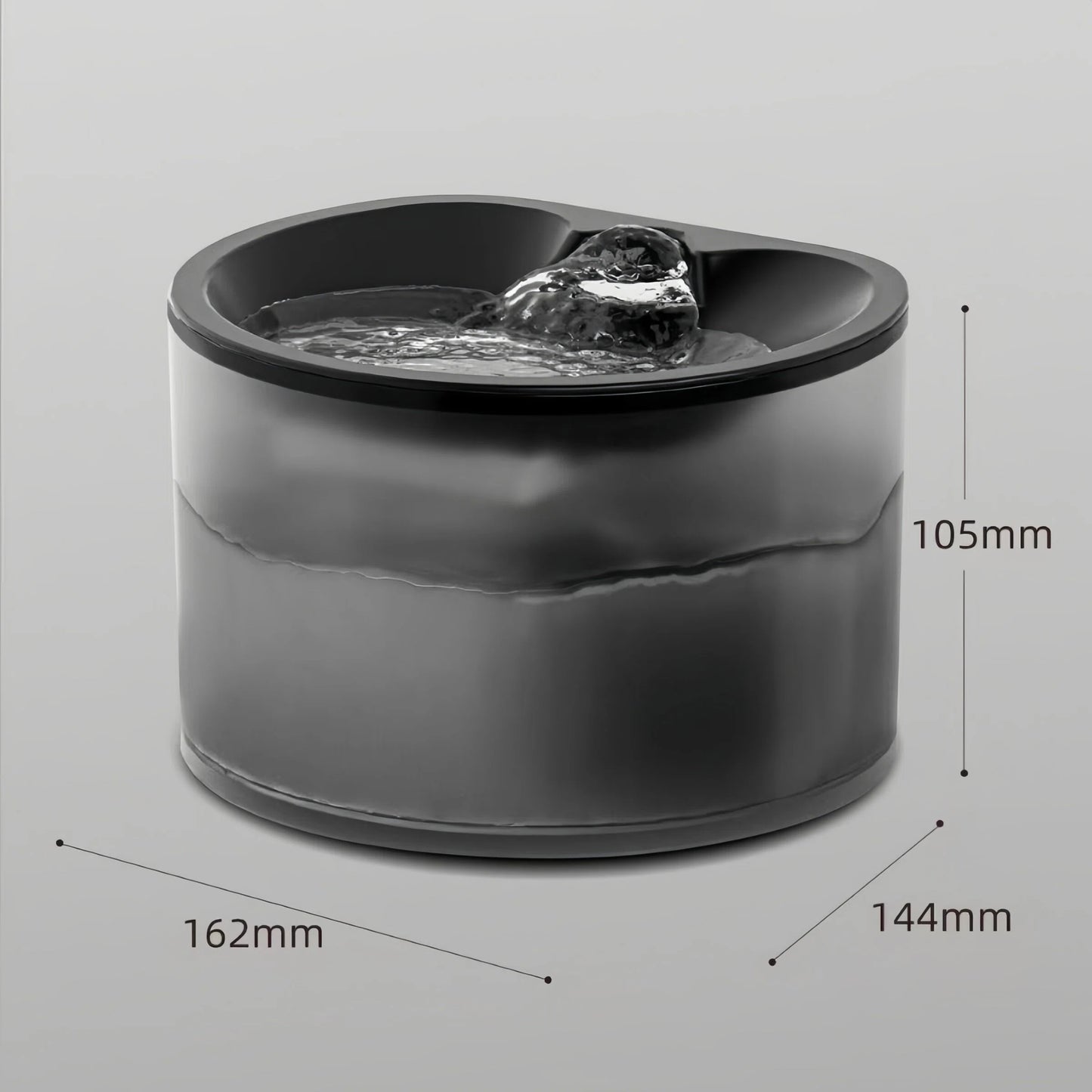 Pet Water Fountain with Natural Spring Flow Black & Green