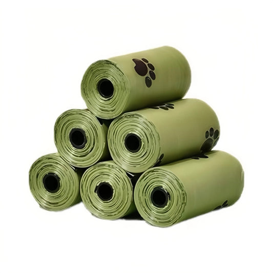 Biodegradable Pet Waste Bag Roll – Paw Print Design (Single Roll)