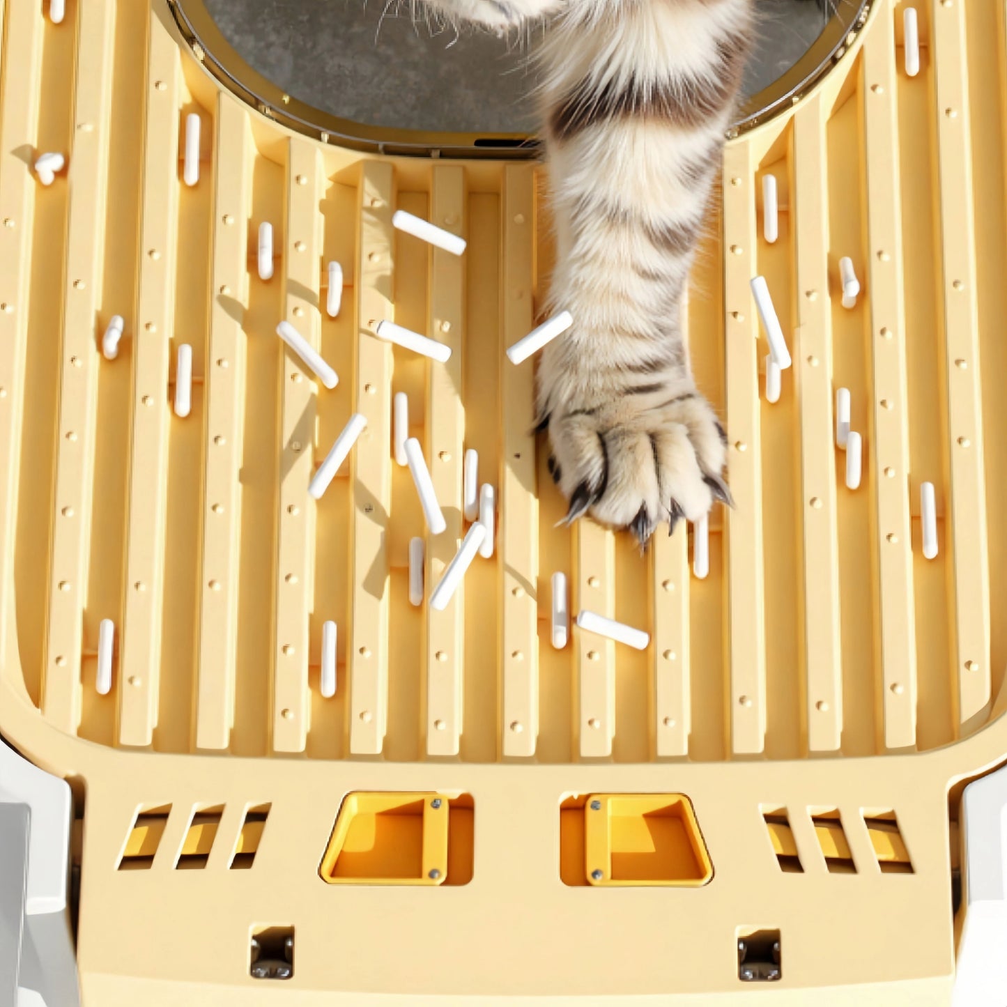 Pre-Order: 58cm Top-Exit Enclosed Cat Litter Box with Filter Lid – Grey