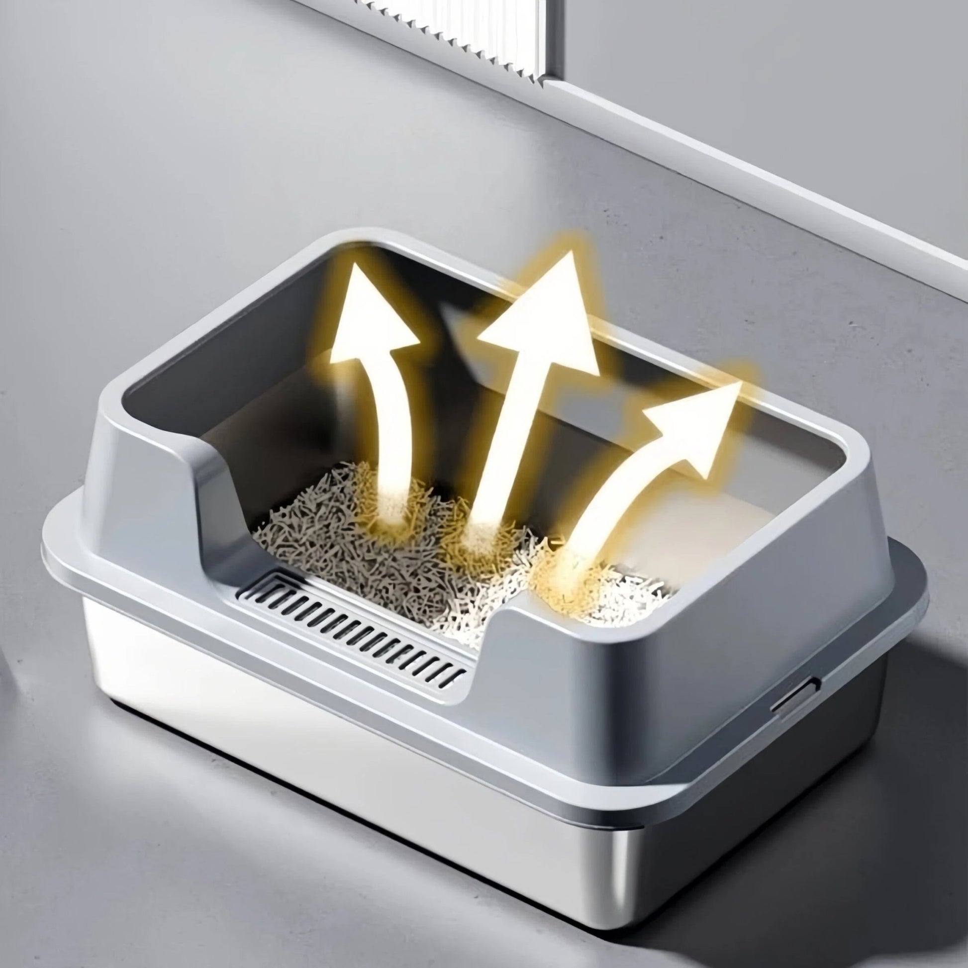 Stainless Steel Litter Tray - 60cm Extra Large Size - OKIEEPET