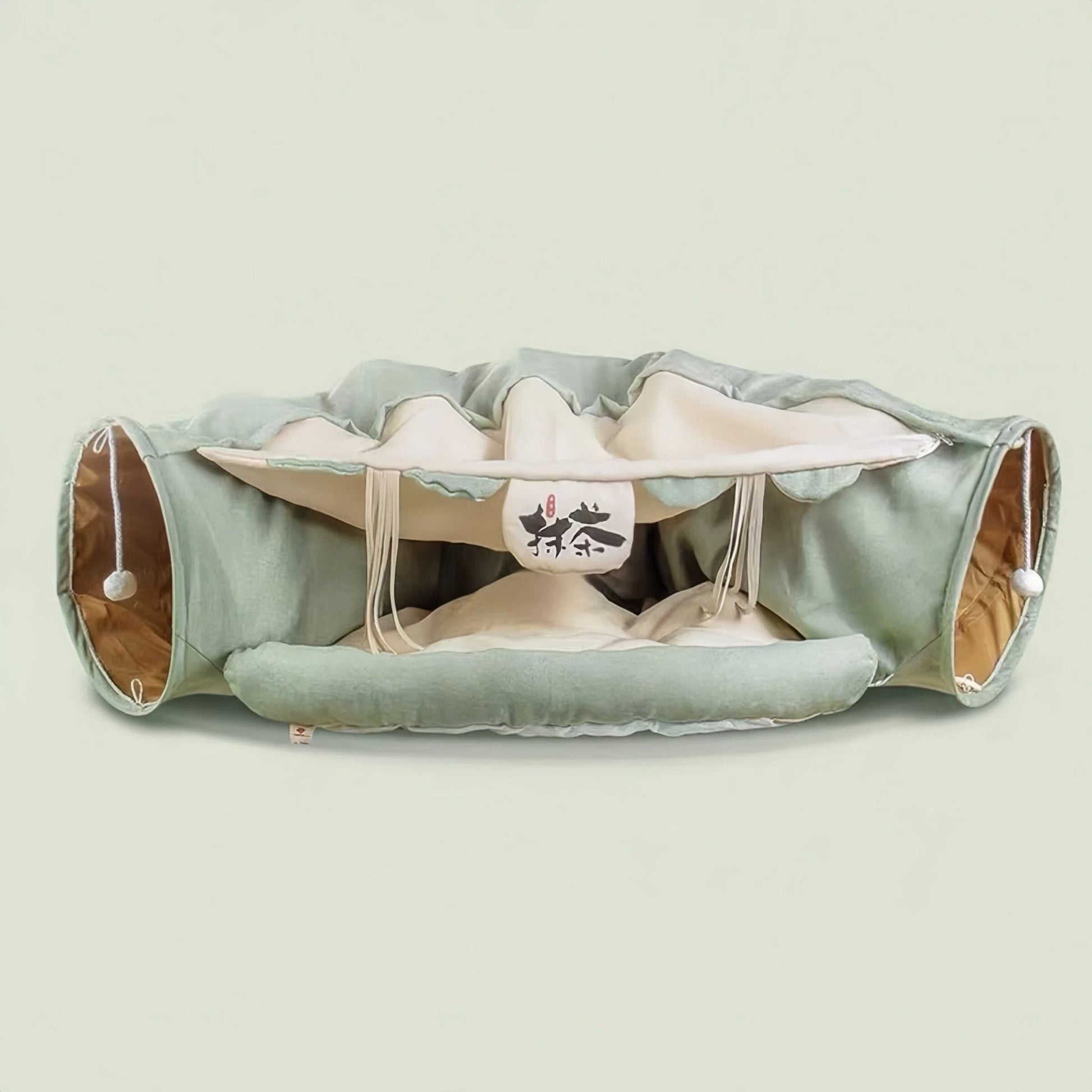 Tunnel With Washable Bed - Match & Coffee - OKIEEPET